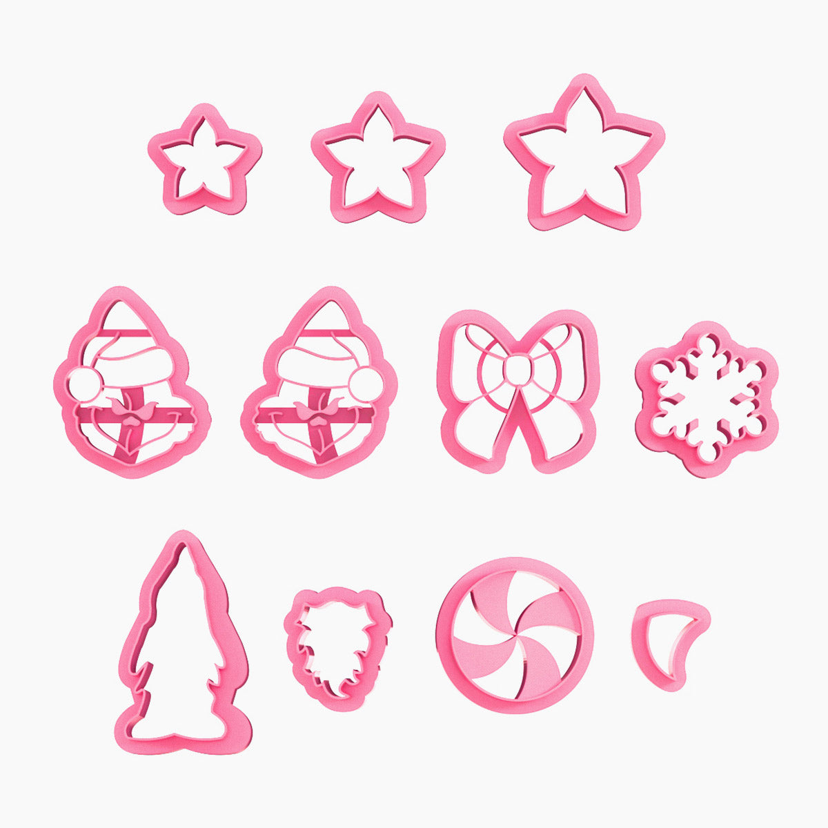 KEOKER Christmas Polymer Clay Cutters (10 Shapes)