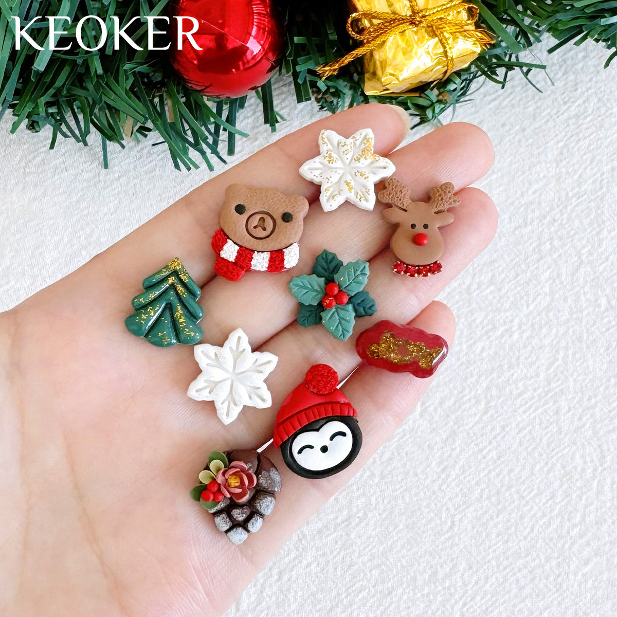 KEOKER Christmas Clay Cutters (8 Shapes)