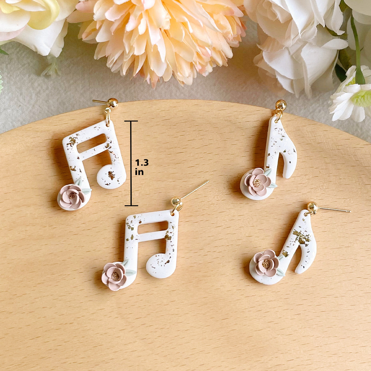 KEOKER Musical Note Polymer Clay Earrings