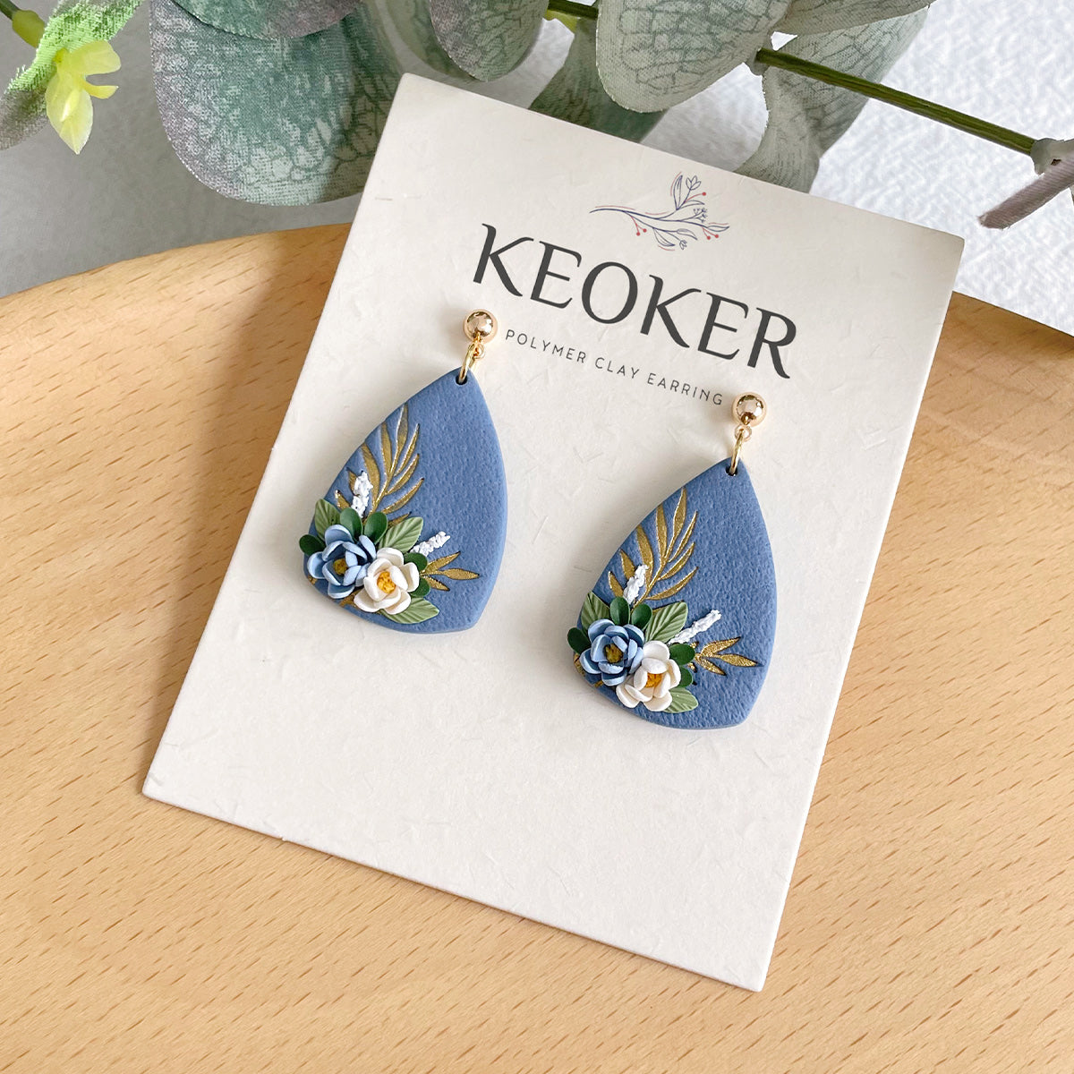 KEOKER Floral Polymer Clay Earrings