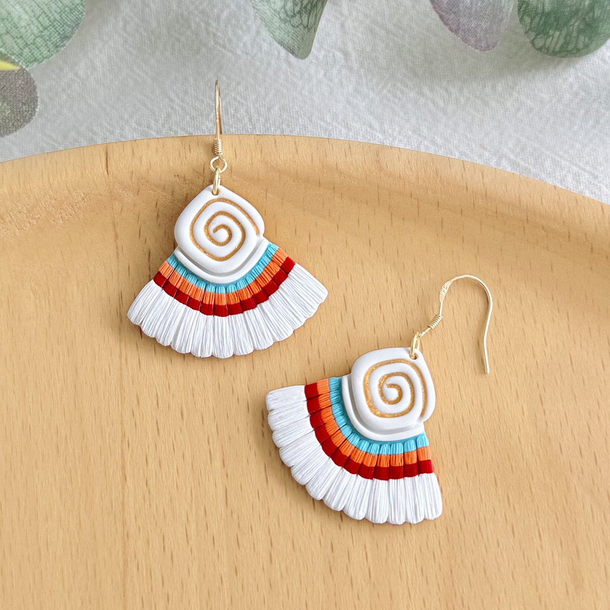 KEOKER Macrame Polymer Clay Earrings