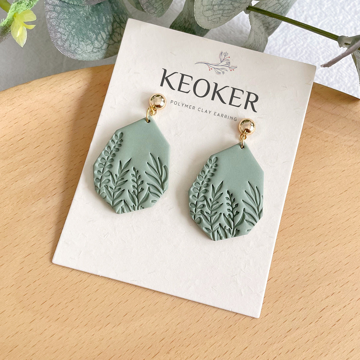 KEOKER Floral Polymer Clay Earrings