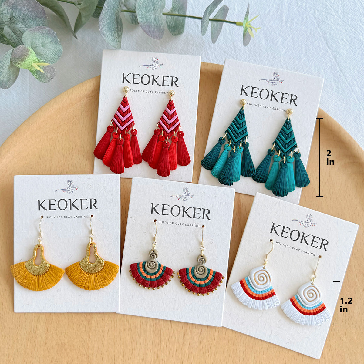 KEOKER Macrame Polymer Clay Earrings