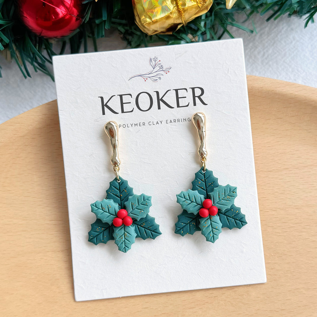 KEOKER Christmas Polymer Clay Earrings