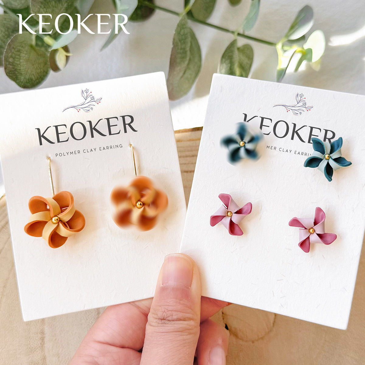 KEOKER Pinwheel Clay Cutters(6 shapes)