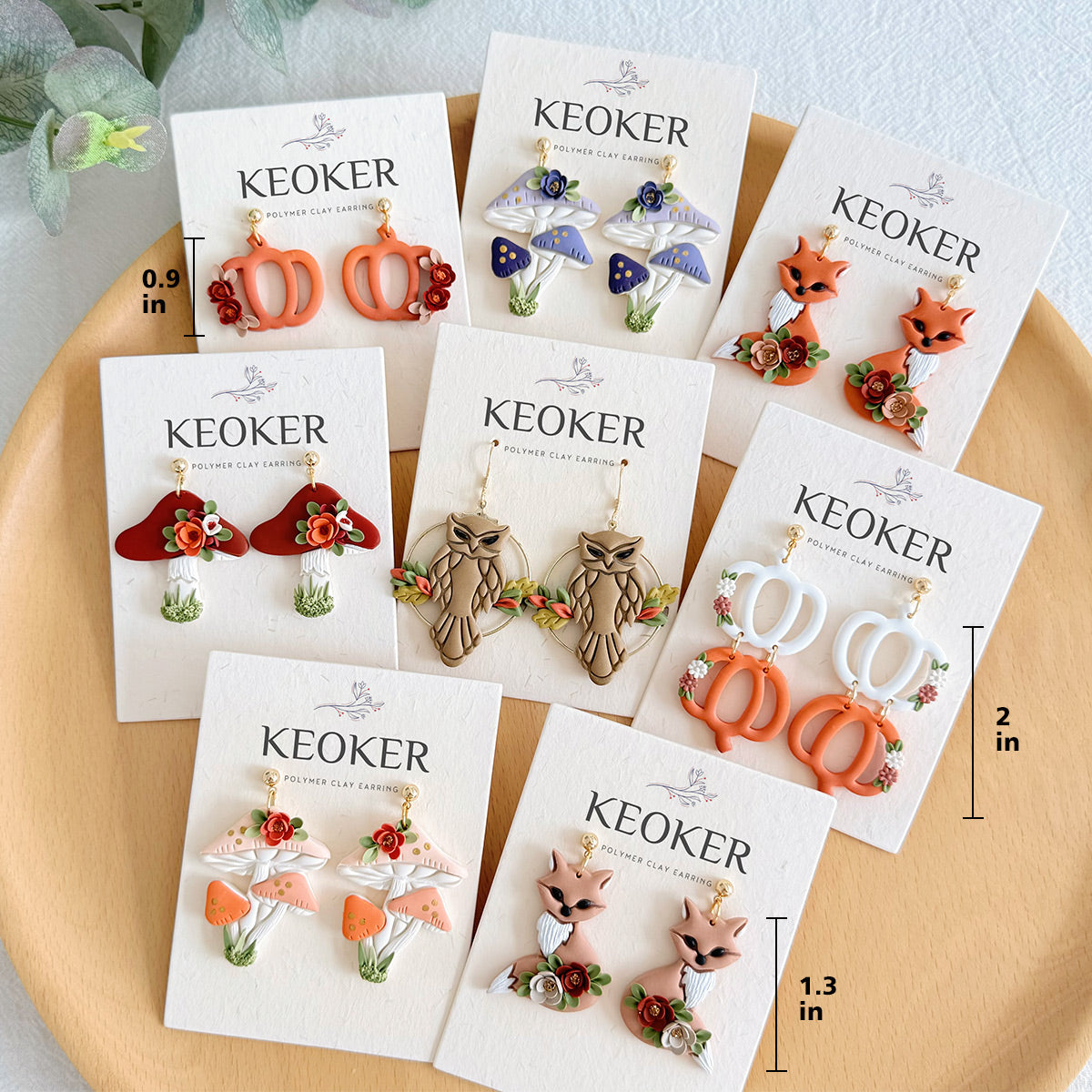 KEOKER Fall Polymer Clay Earrings