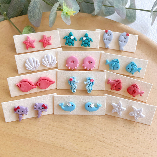 KEOKER Ocean Animal Clay Earrings