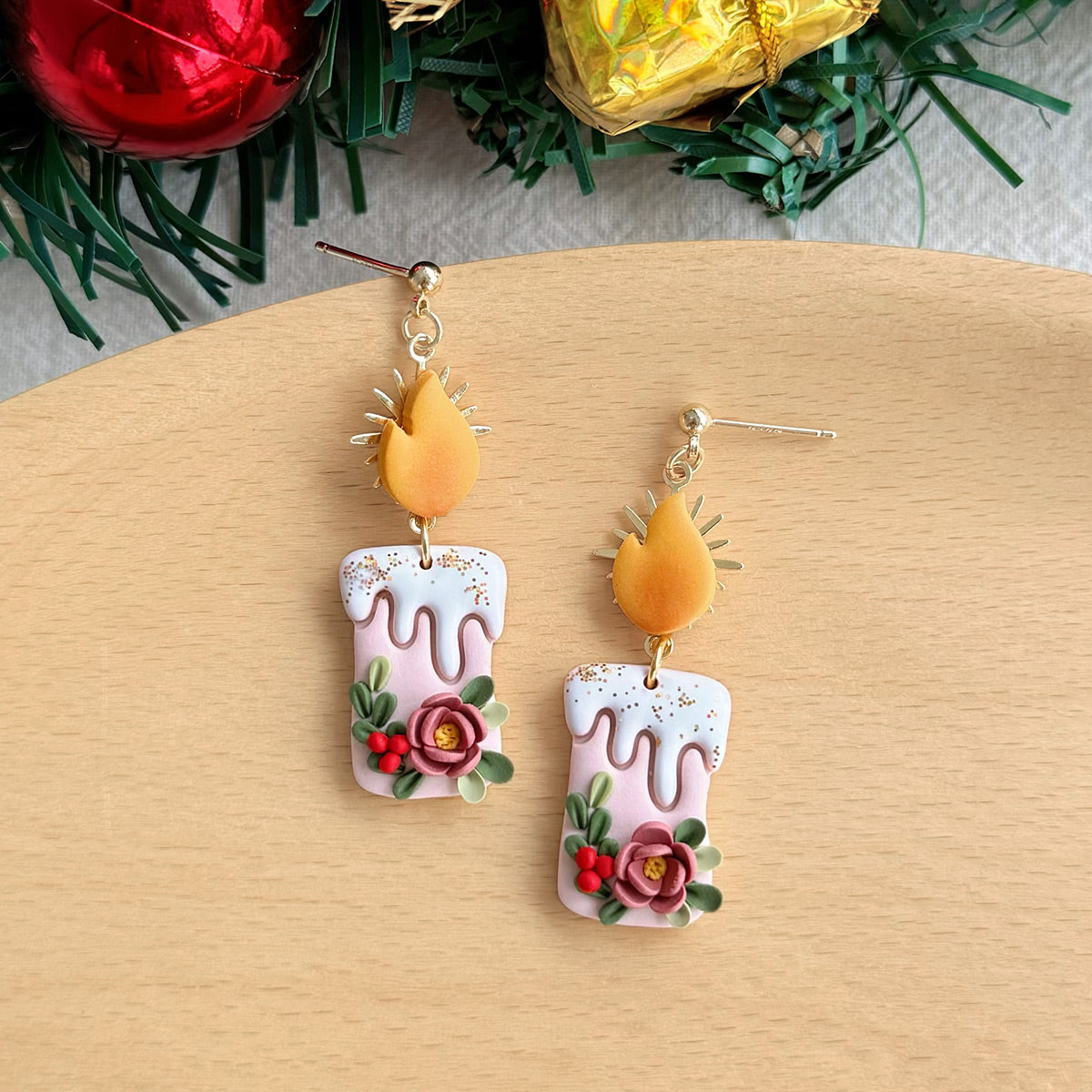 KEOKER Christmas Polymer Clay Earrings