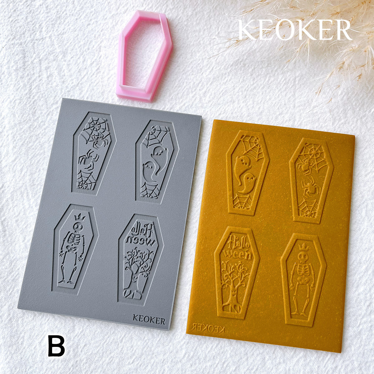 KEOKER Halloween Texture Sheets for Polymer Clay