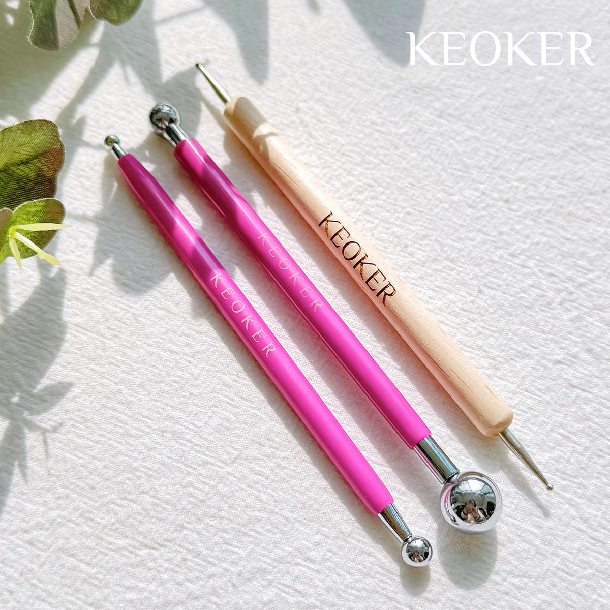 KEOKER Metal Ball Tools & Dotting Pen Tool (3 PCS)