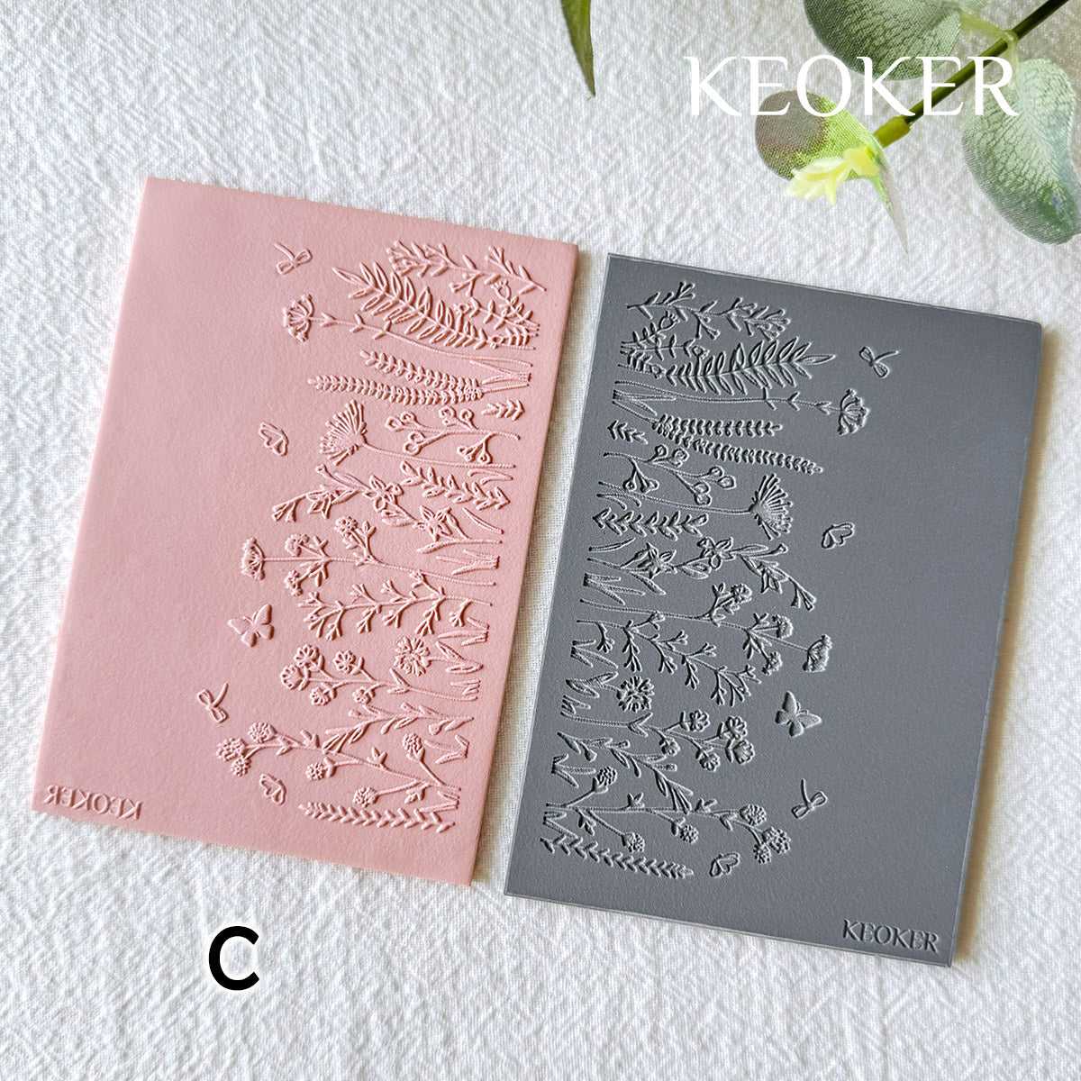 KEOKER Spring Polymer Clay Texture Sheets