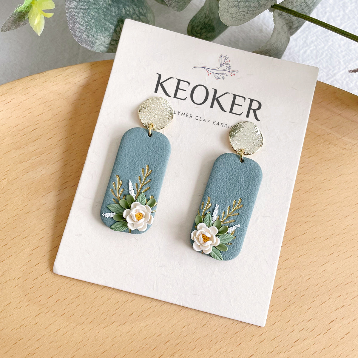 KEOKER Floral Polymer Clay Earrings