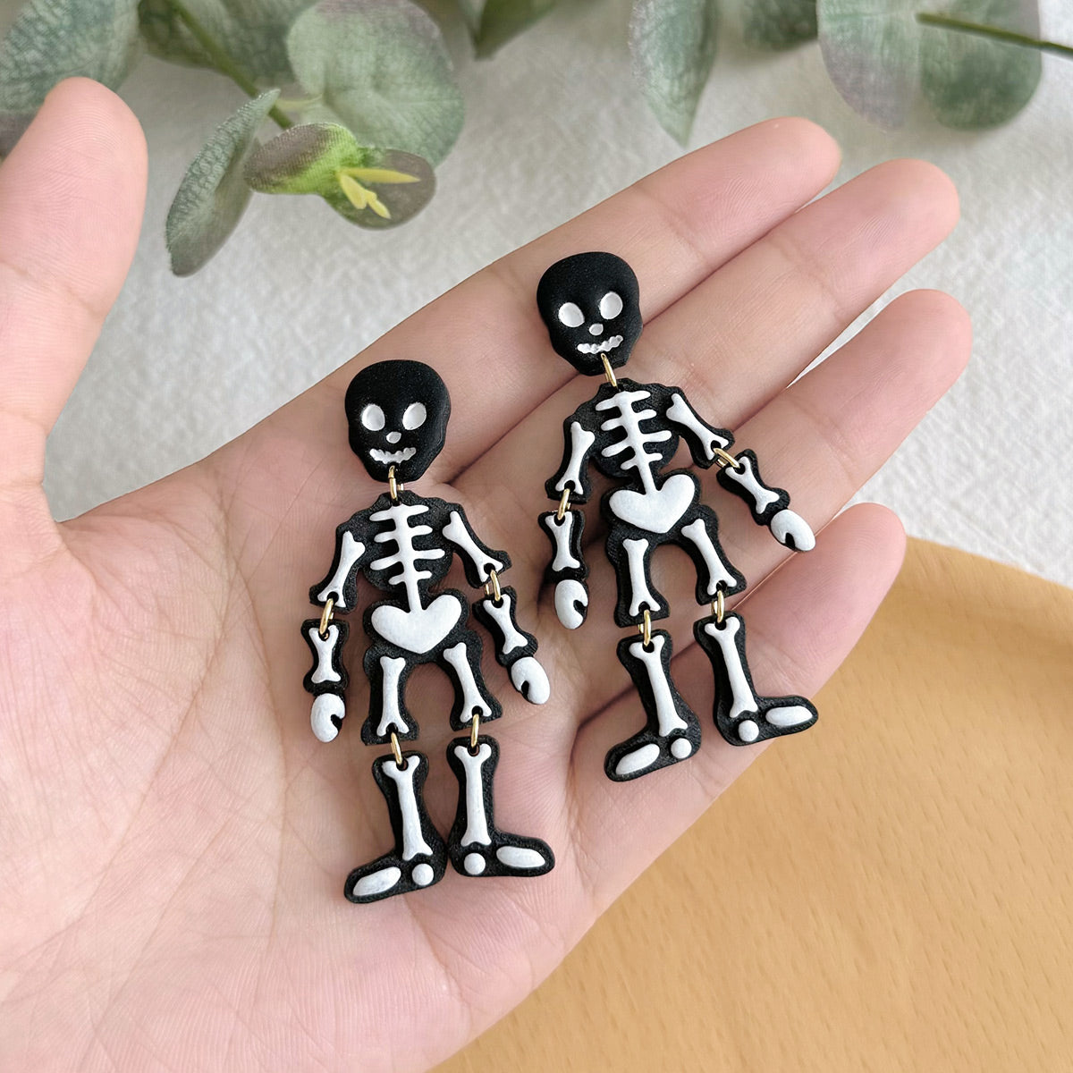 KEOKER SkeletonPolymer Clay Earrings