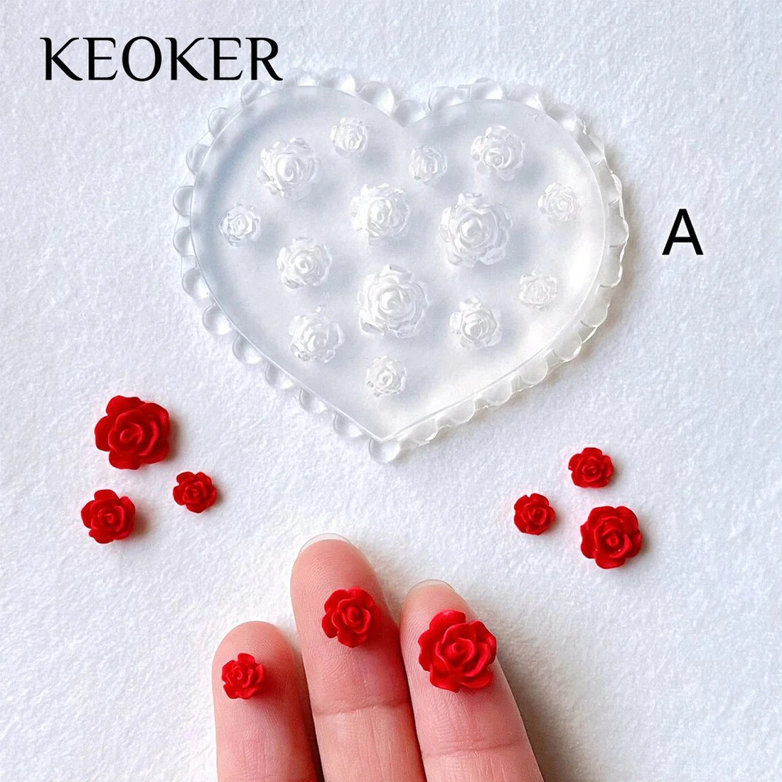 Moldes de arcilla polimérica con forma de mini flores de KEOKER (4 piezas) 