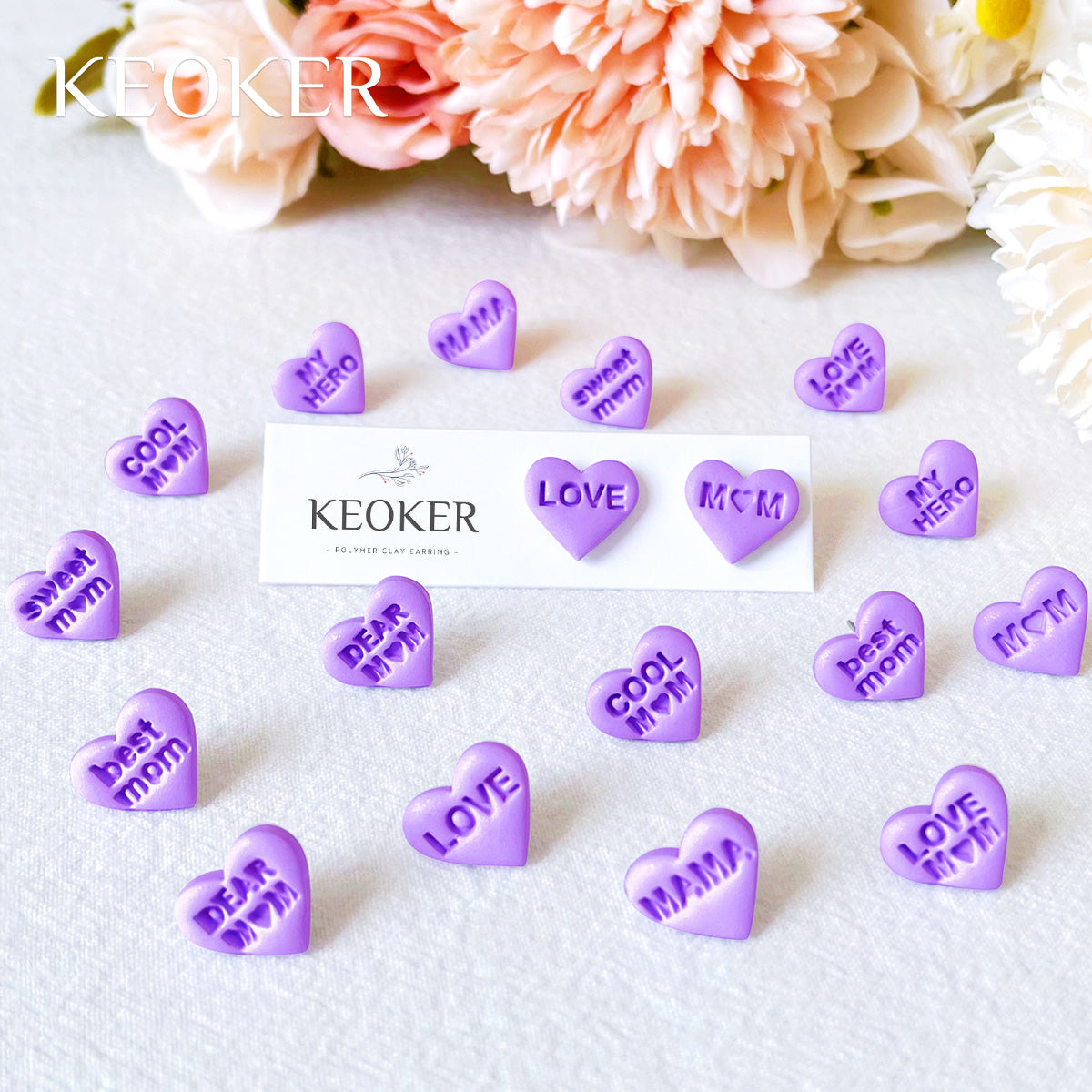 KEOKER Mom Heart Polymer Clay Cutters(9 Shapes)