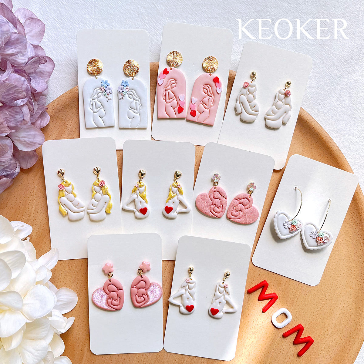 KEOKER Mothers Day Polymer Clay Cutters(13 Shapes)