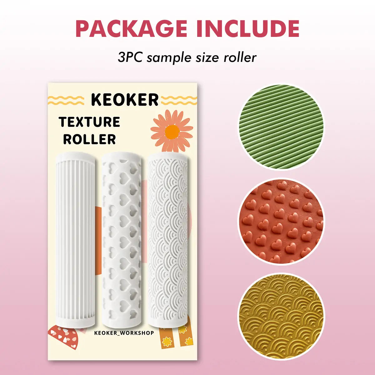KEOKER Boho Polymer Clay Texture Sheets