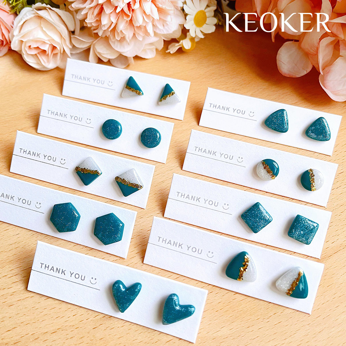 KEOKER Geometric Polymer Clay Cutters(10 Shapes)