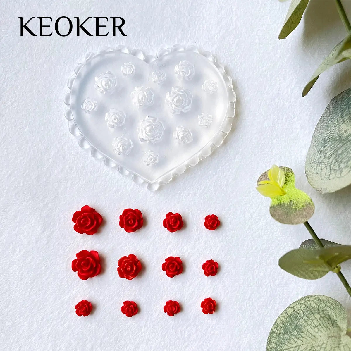 KEOKER Mini Flower Polymer Clay Molds(4 Pcs)