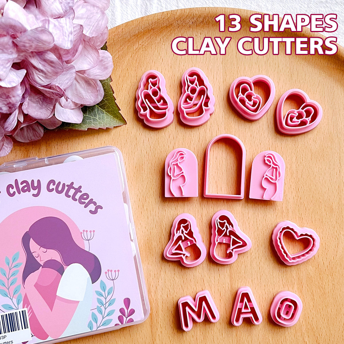 KEOKER Mothers Day Polymer Clay Cutters(13 Shapes)