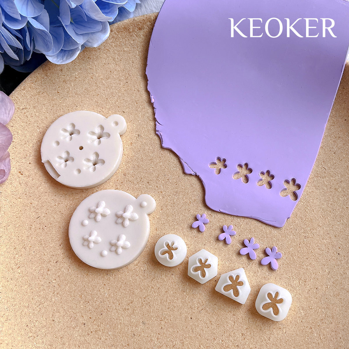 Keoker Bell Orchid Polymer Clay Earrings Molds