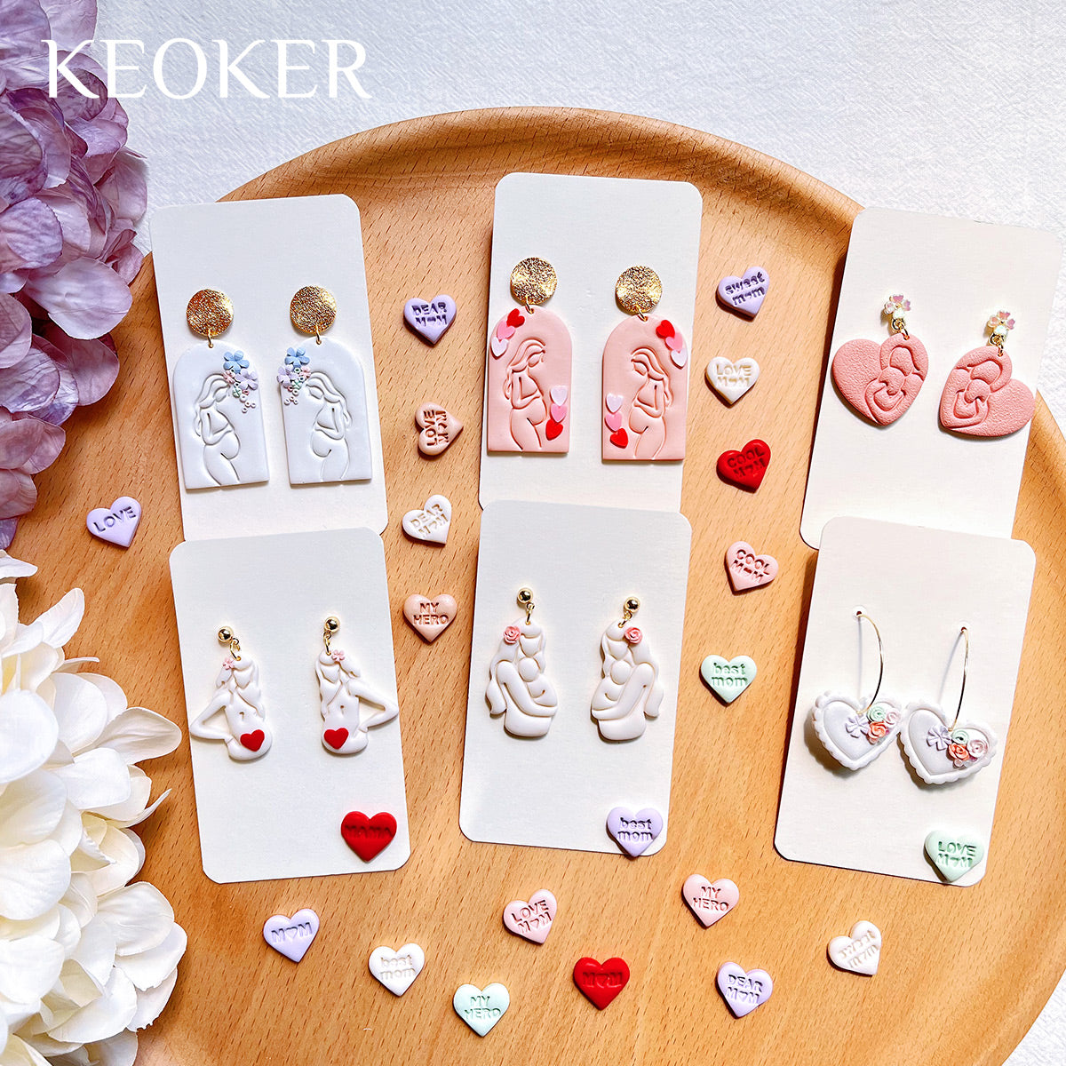 KEOKER Mothers Day Polymer Clay Cutters(13 Shapes)