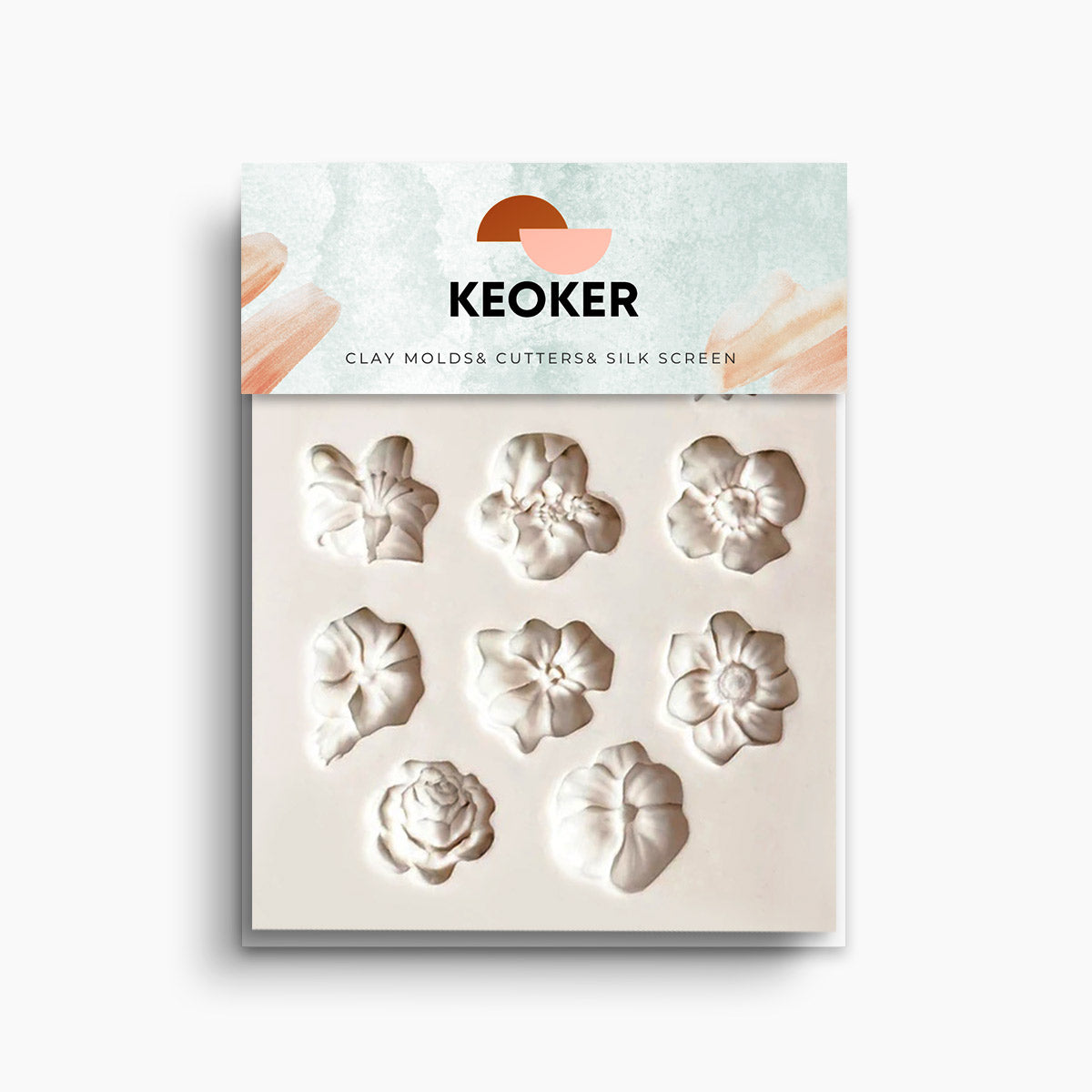 KEOKER Flower Polymer Clay Molds(Medium Flower)