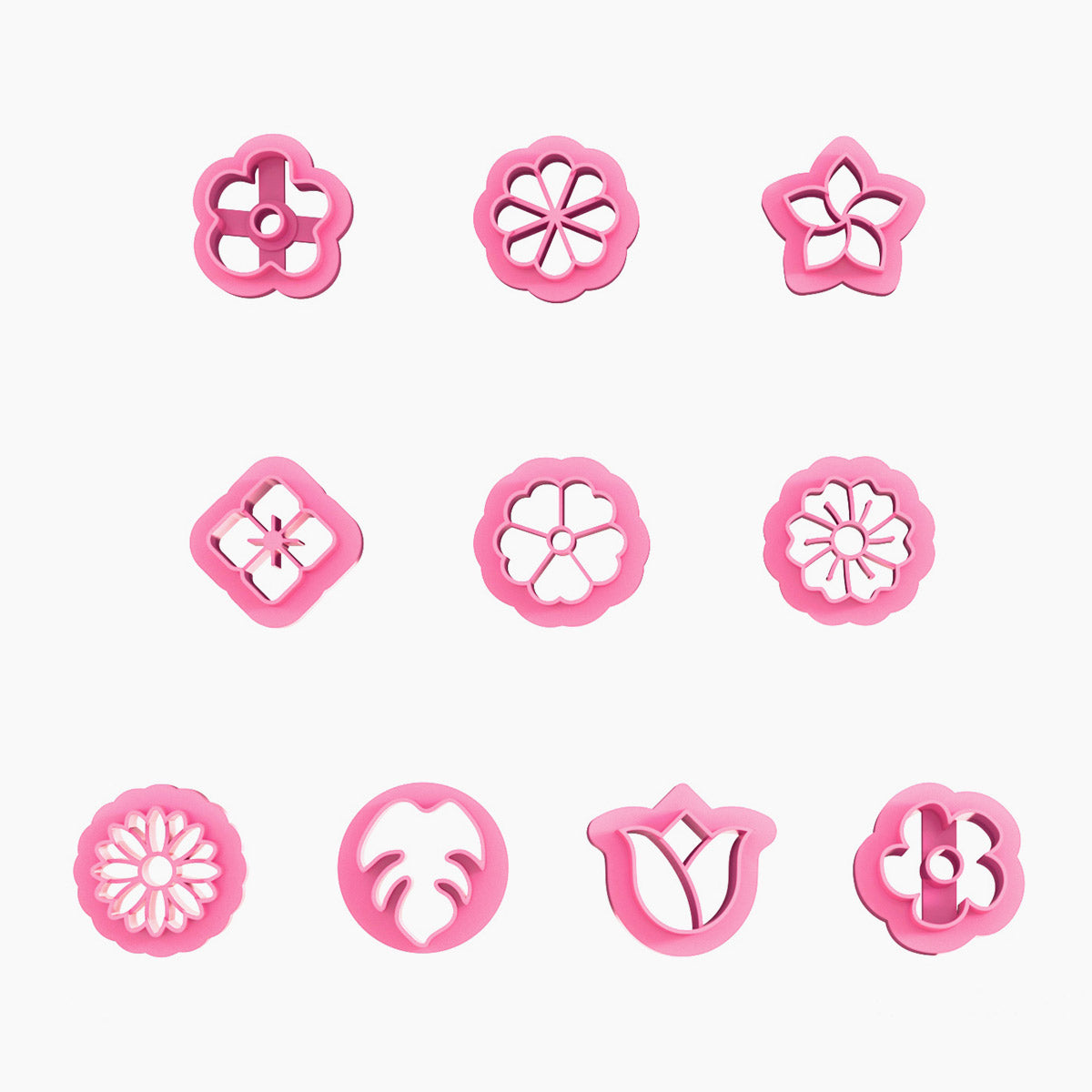 KEOKER Floral Clay Earrings Cutters(10 Shapes)